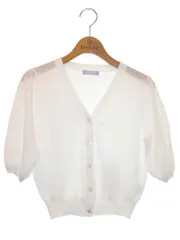 トッカラベンダー 【WEB限定】Seer Short-sleeved Cardigan カーディガン KRTUNM0501 F ホワイト IT0AUQDGVC5Wのサムネイル