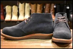 【9.5E 美品 刺繍縄タグ復刻】Chippewa チペワ チャッカ 1901G07 ネイビー スエード 紺 ラフアウト 編み上げ ブーツ HOPESMORE【GG436】のサムネイル