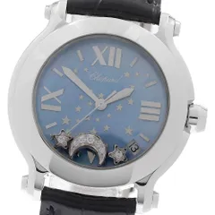 ショパール Chopard 8475 ハッピースポーツ ムーン＆スター 500本限定 デイト クォーツ レディース 美品 _970905のサムネイル