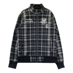 サイズ：L FILA GOLF フィラゴルフ 裏起毛 ジップジャケット チェック柄 ブラック系 [240101744814] ゴルフウェア メンズ ストスト