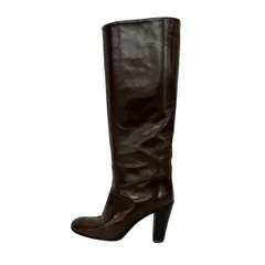 TANINO CRISCI(タニノクリスチー) ロングブーツ 34 レディース - ダークブラウン レザーのサムネイル