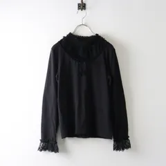 ピンクハウス PINK HOUSE ティアードチュールフリル ボトルネック プルオーバー カットソー M■ブラック ピコ Tシャツ【2400015092201】のサムネイル