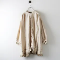 美品 2024AW マーブルシュッド marble SUD EMB シロクマレース Tunic チュニック ベージュ／トップス ノーカラー 刺繍【2400015093826】のサムネイル