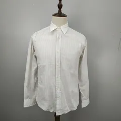 BEAUTY ＆YOUTH UNITED ARROWS　ストライプコットンシャツ　M　ホワイト　グレー　ユナイテッドアローズ　【1199】ビジネス　ドレス　カジュアルのサムネイル