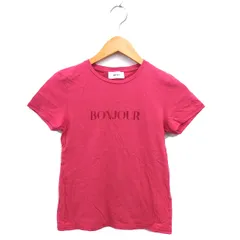デイシー deicy クルーネック Tシャツ カットソー プリント 英字 ストレッチ コットン 綿 半袖 F ピンク /NT9のサムネイル