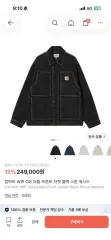 Carhartt カーハート WIP ダブル フロント ジャケット ブラック ストーン ウォッシュドのサムネイル