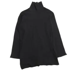 Yohji Yamamoto ヨウジヤマモト FEMME ファム 02aw ハイネック ニット セーター ウール 無地 00's オールド サイズ3 ネイビー レディース 古着 中古 USEDのサムネイル