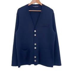 美品 24SS LOUIS VUITTON ルイヴィトン ウール カーディガンウィズジュエルボタン RM241ZLL HQN60W サイズXXL ネイビー メンズ 古着 中古 USEDのサムネイル