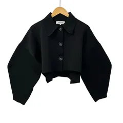 ENFOLD(エンフォルド) カーディガン サイズ38 M レディース美品  SOUTIEN COLLAR SHORT CARDIGAN 300GS270-1030 黒 長袖のサムネイル