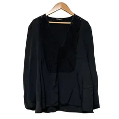 美品 Les Copains レコパン シルク ロングスリーブ ブラウス サイズ42 ブラック レディース 古着 中古 USEDのサムネイル