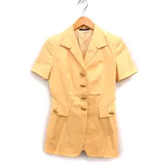 ロペ ROPE ショートスリーブ ジャケット シングル ロング丈 無地 コットン 綿 7AR イエロー 黄 /FT18のサムネイル