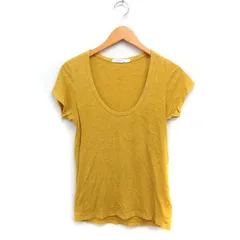 ラグ&ボーン RAG&BONE スプーンネック カットソー Tシャツ 半袖 コットン 綿 XS イエロー 黄 /FT2のサムネイル