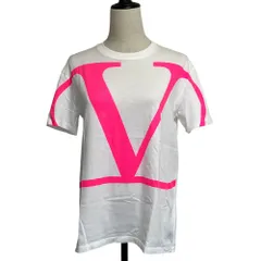 良品 VALENTINO ヴァレンティノ Vロゴプリント 半袖 Tシャツ TB0MG01Z4Q6 サイズXXS ホワイト レディース 古着 中古 USEDのサムネイル