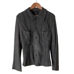 美品 Jurgen Lehl ヨーガンレール シルク シャツジャケット M グレー レディース 古着 中古 USEDのサムネイル