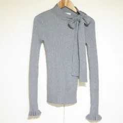 未使用 RED VALENTINO レッドヴァレンティノ リボン ラメ リブニット セーター XSサイズ ブルー レディース 古着 中古 USEDのサムネイル