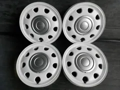 スズキ HE22S アルトラパン ショコラ 純正 14インチアルミホイール 4本SET 4.5J +45 4H 100 54φ カバー付きのサムネイル
