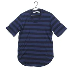 JOHN LAWRENCE SULLIVAN ジョンローレンスサリバン 半袖Ｔシャツ ボーダー ストレッチ クルーネック カットソー FK-1 ネイビー S メンズ 【中古】のサムネイル