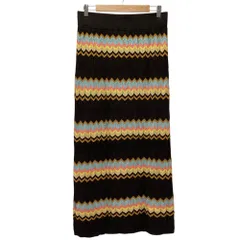 美品 MISSONI for Target ミッソーニ ターゲット コラボ シェブロン ロング ニットスカート XS ブラウン  レディース 古着 中古 USEDのサムネイル
