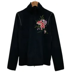 良品 VIVIENNE TAM ヴィヴィアンタム フラワーエンブロイダリー フリースジャケット 1 ブラック レディース 古着 中古 USEDのサムネイル