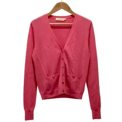 良品 TORY BURCH トリーバーチ Vネック ウール ニットカーディガン XS/TP ピンク レディース 古着 中古 USEDのサムネイル