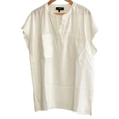美品 Theory セオリー POWDER CREPE PKT POPOVER N スキッパー ブラウス サイズS ホワイト レディース 古着 中古 USEDのサムネイル