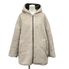 Max Mara(マックスマーラ) ダウンジャケット サイズIT 38 レディース - 24294860956 ベージュ 長袖/アルパカ/リバーシブル/秋/冬のサムネイル