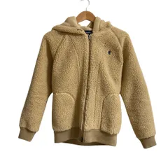 良品 GYMPHLEX ジムフレックス フーデッド ボアジャケット サイズ16 ベージュ レディース 古着 中古 USEDのサムネイル