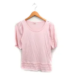 エミリーテンプルキュート Emily Temple cute カットソー Tシャツ 半袖 レース コットン ピンク /KT1のサムネイル