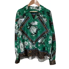 美品 ERDEM アーデム フラワージャガード ロングスリーブ ブラウス 01-158-10-107110 サイズ38 グリーン レディース 古着 中古 USEDのサムネイル