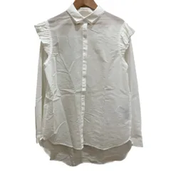 美品 BORDERS at BALCONY ボーダーズアットバルコニー PUFF SLEEVE SHEER SHIRT ブラウス BD2411-3C-35 サイズ38 ホワイト レディース 古着 中古 USEDのサムネイル
