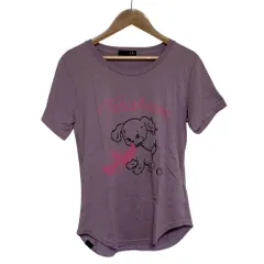 美品 HYSTERIC GLAMOUR ヒステリックグラマー PUPPY CS Tシャツ 半袖 カットソー サイズF パープル レディース 古着 中古 USEDのサムネイル