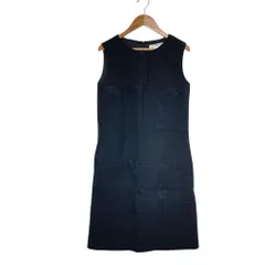 美品 Rene ルネ レース ノースリーブ ひざ丈 ワンピース サイズ36 ブラック レディース 古着 中古 USEDのサムネイル
