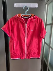 asics アシックス 半袖 WHO フード ウィンドブレーカー レッドのサムネイル