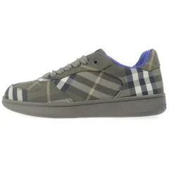 BURBERRY (バーバリー) ノバチェック総柄 テラス ローカットシューズ スニーカー カーキのサムネイル