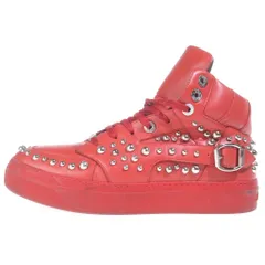 JIMMY CHOO (ジミーチュウ) スタッズ レザー ハイカットスニーカー シューズ #41 レッドのサムネイル