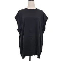 良品 nest Robe ネストローブ コットンデラヴェ無地 オーバーサイズベスト カットソー 01221-1192 サイズF ブラック レディース 古着 中古 USEDのサムネイル