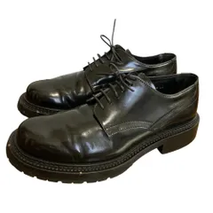 良品 PREMIATA プレミアータ ガラスレザー レースアップシューズ サイズ40 25cm相当 ブラック メンズ 古着 中古 USEDのサムネイル