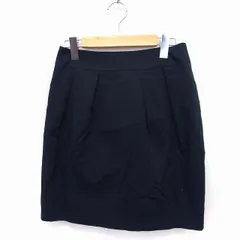 アダムエロペ Adam et Rope' タイト スカート ミニ スリット コットン 綿 38 ネイビー 紺 /FT11のサムネイル