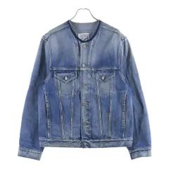 Maison Margiela (メゾンマルジェラ) 24SS ノーカラー ウォッシュ加工 デニムジャケット SI1AM0006 インディゴのサムネイル