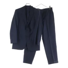 BELVEST (ベルベスト) Super 140's ストライプ ウール テーラードジャケット サイドベンツ A30170 スラックスパンツ セットアップスーツ ネイビーのサムネイル