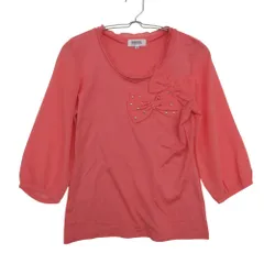 SONIA by SONIA RYKIEL ソニアバイソニアリキエル カットソー スタッズ リボン カットソー Tシャツ 七分袖 コットン混 サーモンピンク 38【M】 レディース 【中古】のサムネイル