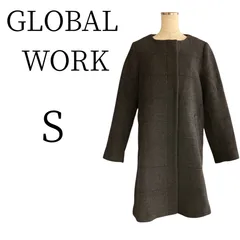 ★美品 GLOBAL WORK グローバルワーク ブラック ロングコート Sのサムネイル