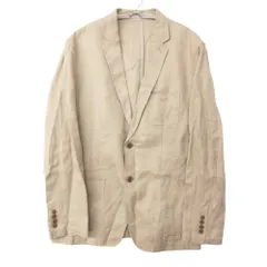 MICHEL KLEIN ミッシェルクラン テーラードジャケット アウター 薄手 リネン 長袖 ベージュ 48【L】 メンズ 【中古】のサムネイル