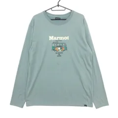 MARMOT マーモット 長袖Ｔシャツ ハッピーキャンプ プリント ロングスリーブクルー トップス Happy Camp L/S Crew 切替 リブ グリーン L【XL】 メンズ 【中古】のサムネイル