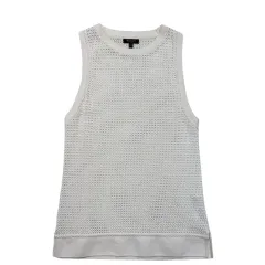 MASSIMO DUTTI エンブロイダリー ニット ノースリーブ トップス XSのサムネイル