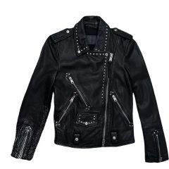 By The R Leopard Studded Biker Jacket - メルカリ