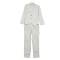 BARNEYS NEWYORK バーニーズニューヨーク スーツ リネン ストライプ柄 セットアップ 2B ジャケット イージーパンツ ホワイト 36【S】 レディース 【中古】のサムネイル