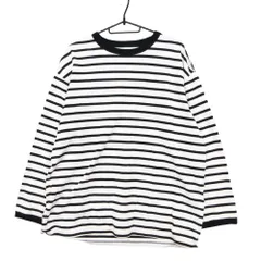 EEL イール 長袖Ｔシャツ ボーダー柄 トップス コットン ホワイト S【S】 メンズ 【中古】のサムネイル