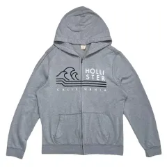 HOLLISTER フードジップアップ グレー Lのサムネイル