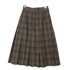 美品 DAKS ダックス ロングスカート プリーツ フレア チェック柄 ボトムス ひざ丈 レディース 【中古】のサムネイル